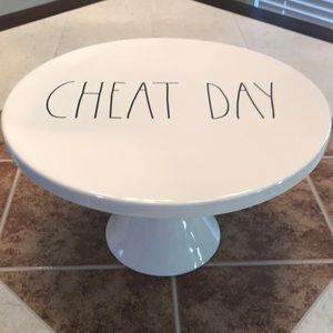 Rae Dunn CHEAT DAY Cake Plate